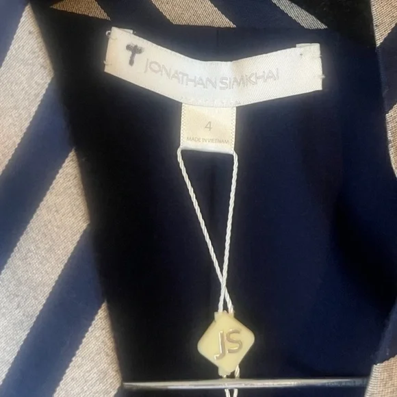 NWT Jonathan Simkhai Structured Stripe Blazer Jacket SIZE 4
